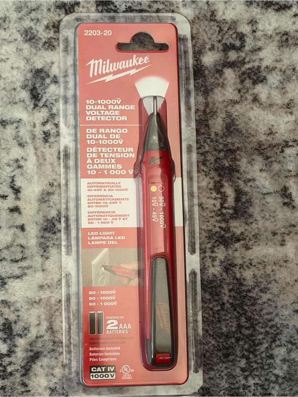 Milwaukee 2203-20 Dual Range Voltage Detector 10-1000V NIB